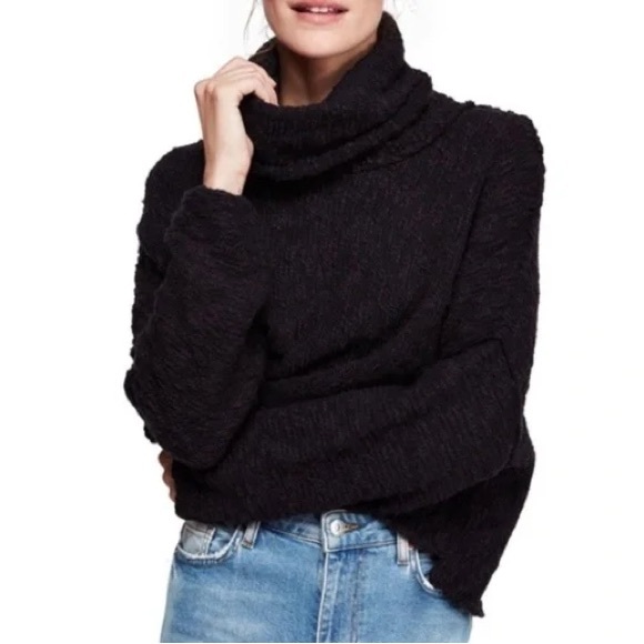 Free People Big Easy Crop Turtleneck Sweater - Picture 2 of 3